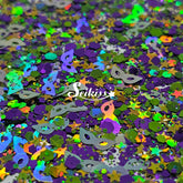 New Orleans Shape Glitter - Purple Glitter